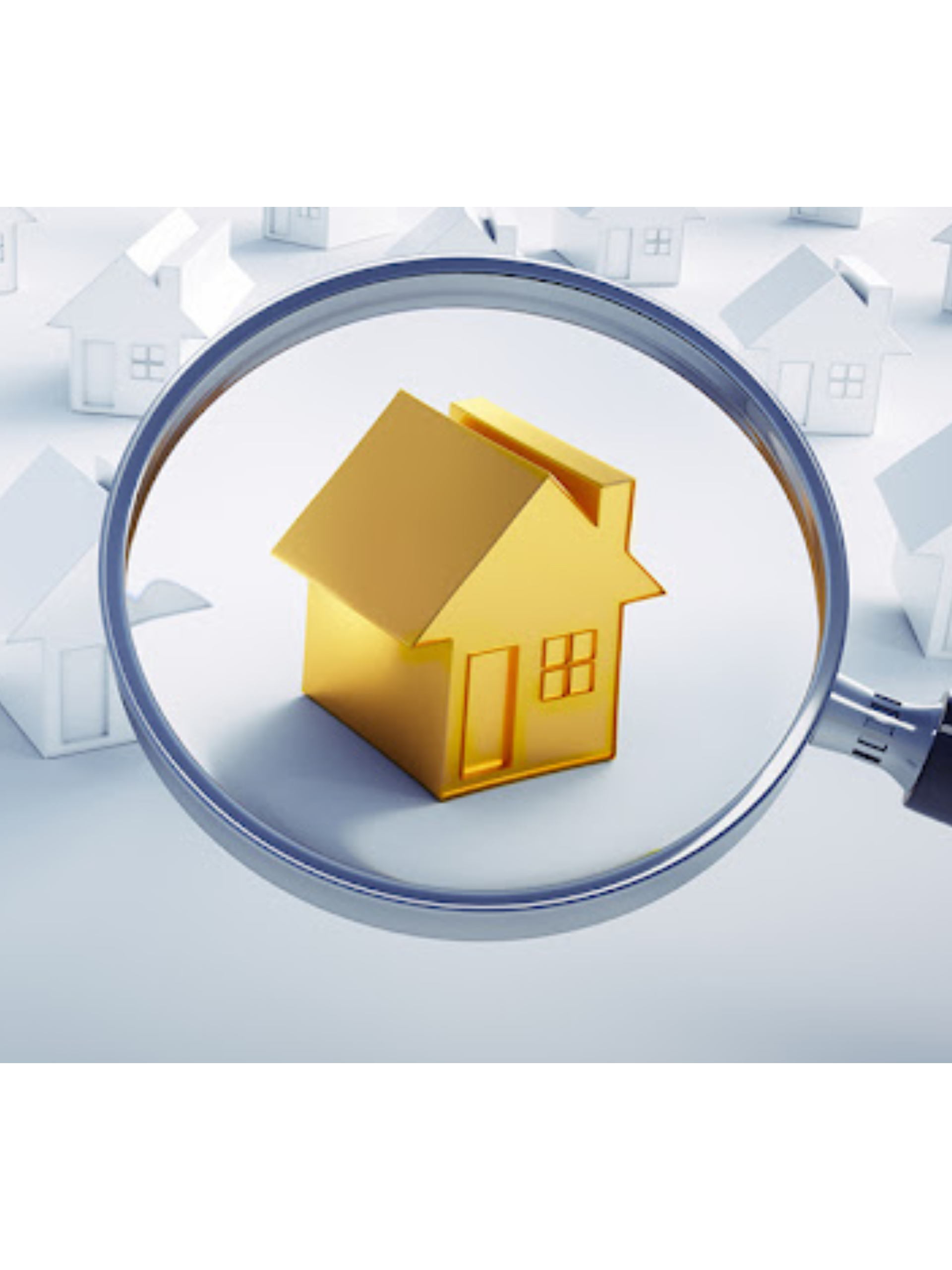 loupe qui zoom sur une maison